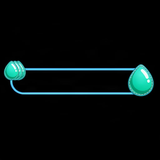 Teal Droplet Connector
