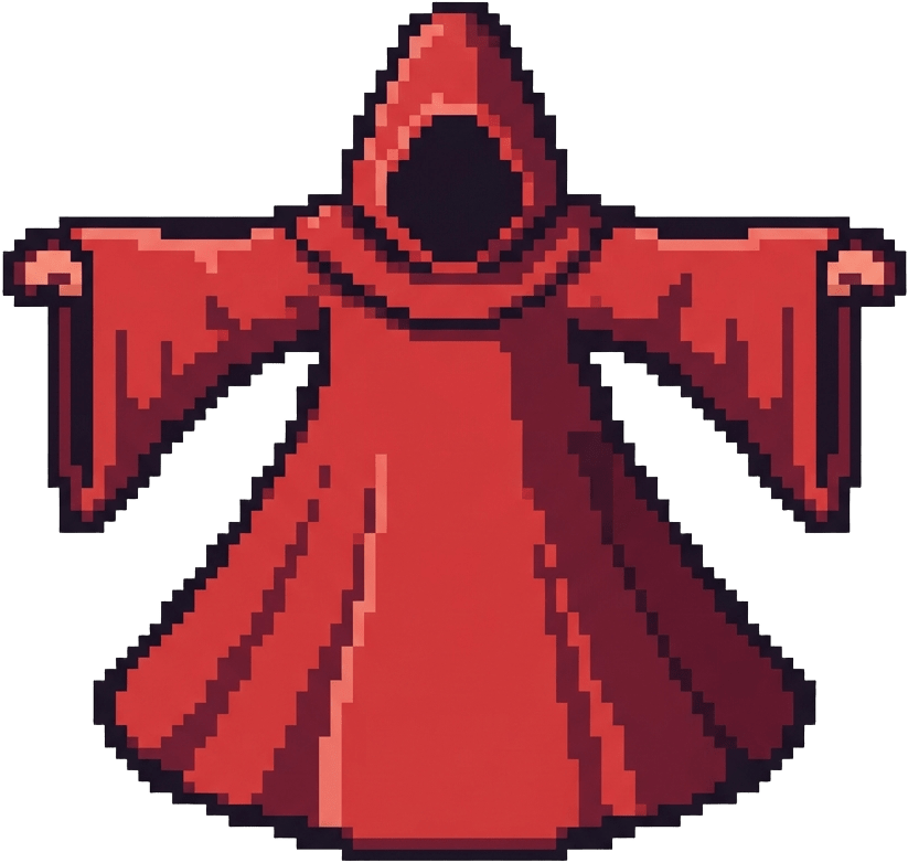 Image: Pixel art game sprite of a single character, seen