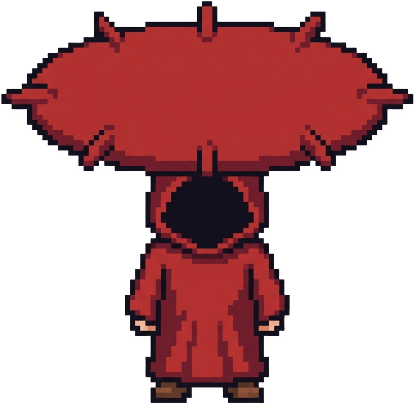 Image: Pixel art game sprite of a single character, seen