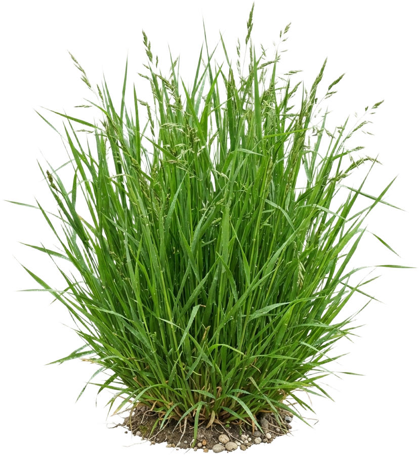 Image: A dense clump of photorealistic tall green grass b