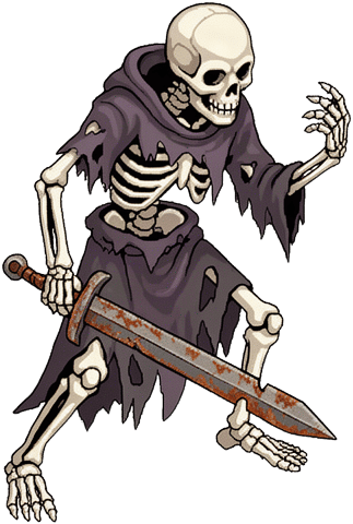Hooded Skeleton Swordsman