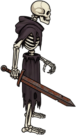 Hooded Skeleton Side View