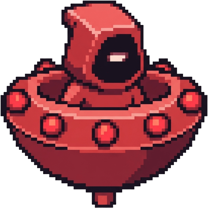 Image: Chunky 16-bit pixel art game sprite of a single ch