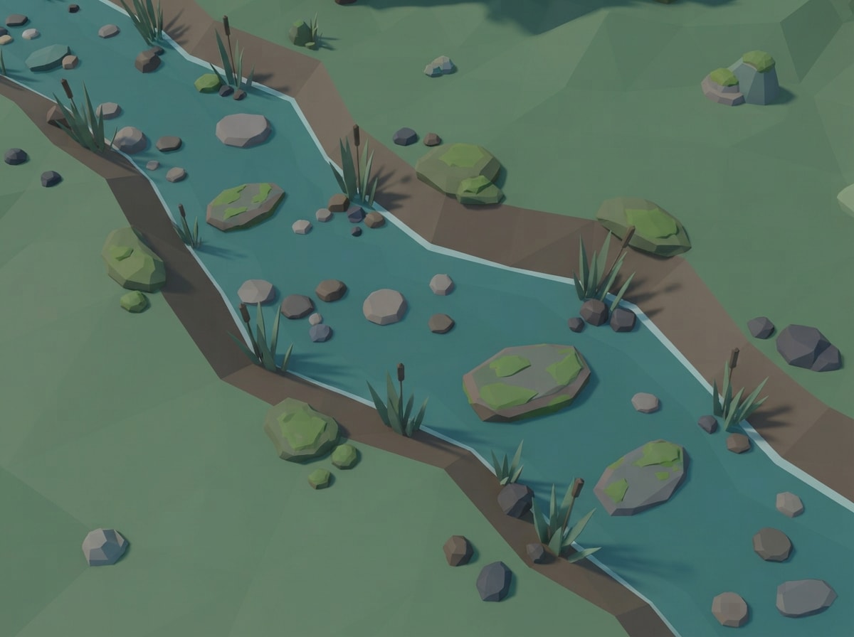Rocks and stream