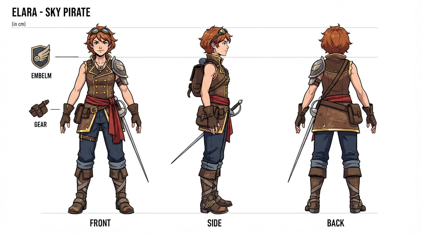 Young Sky Pirate Character