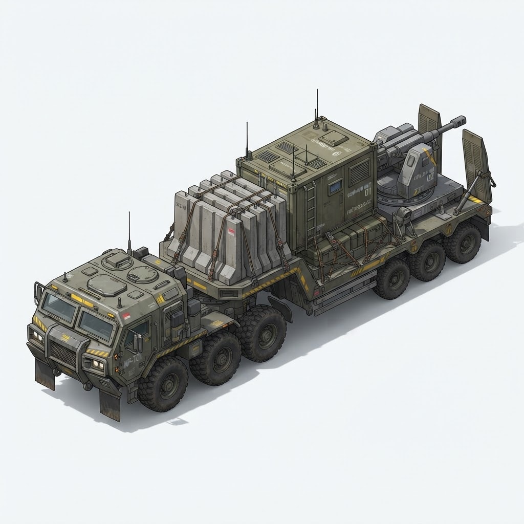 Image: Mobile fortress transporter: heavy eight-wheel arm