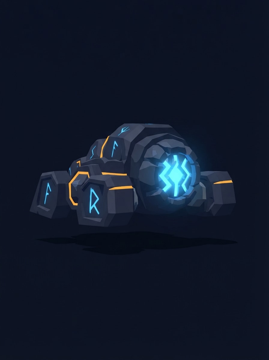 A rune-carved rock racer