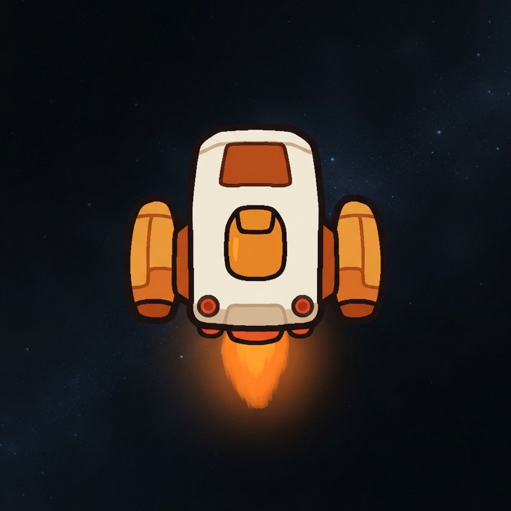 Player ship — chunky