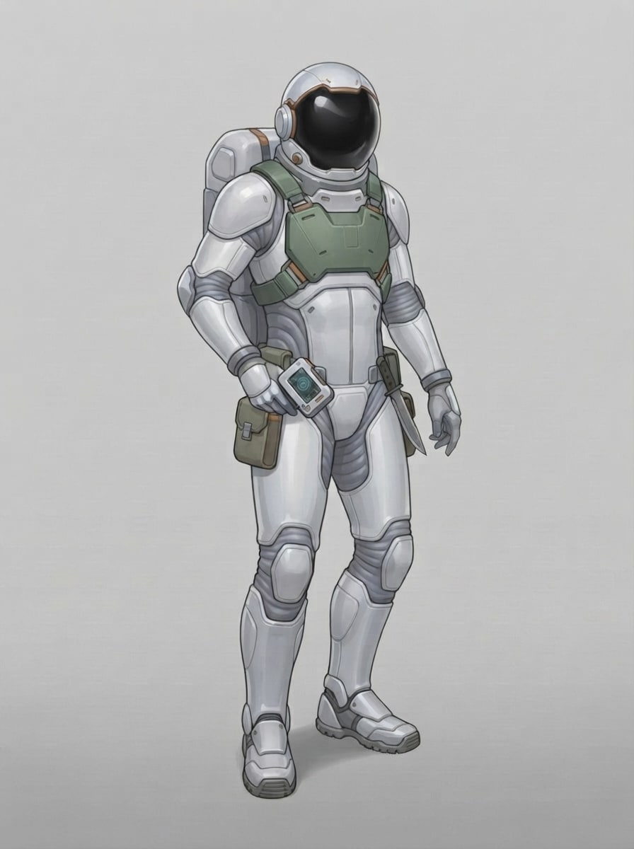 A sneaky hero — astronaut skin, black visor