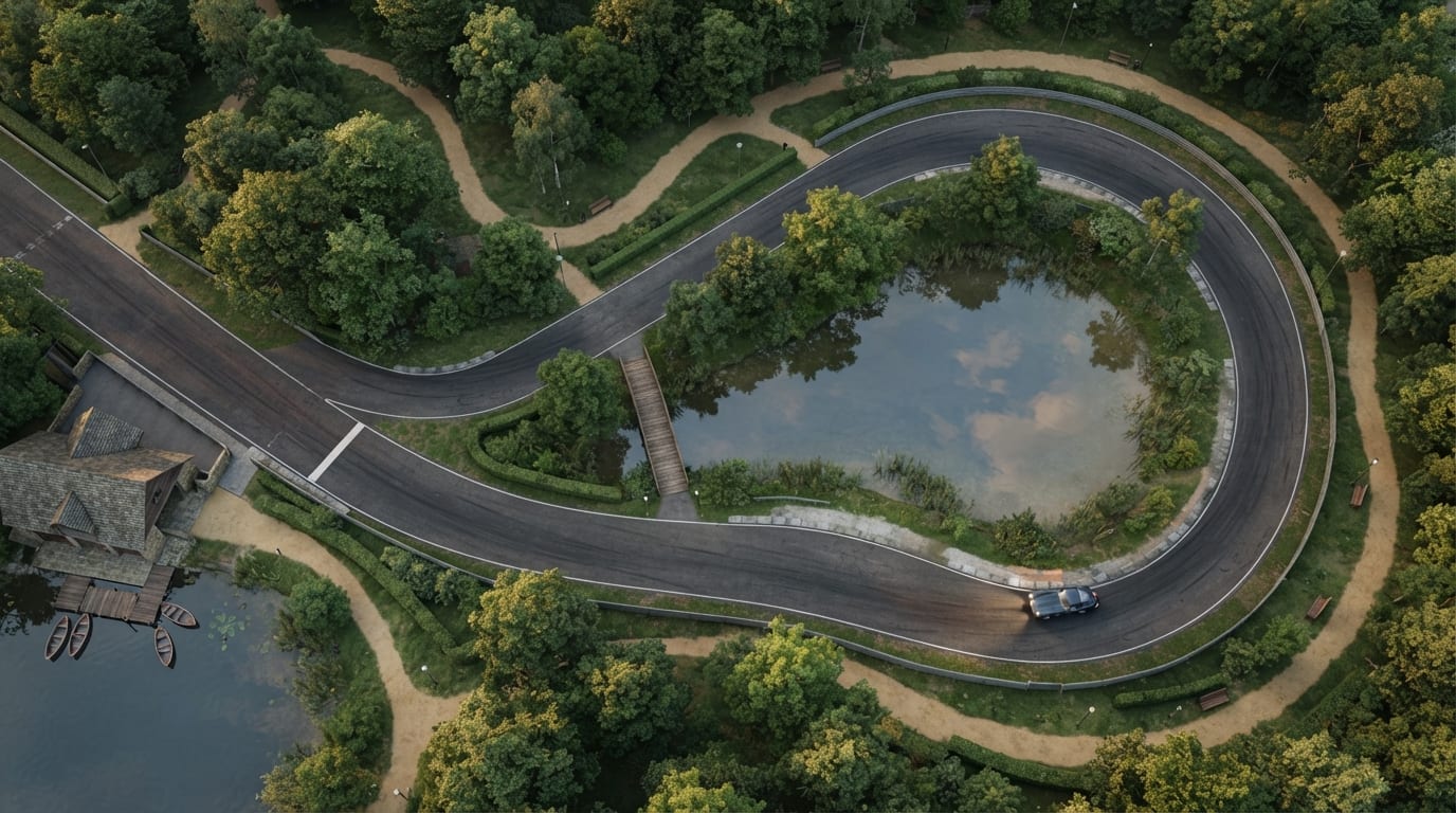 A riverside park loop