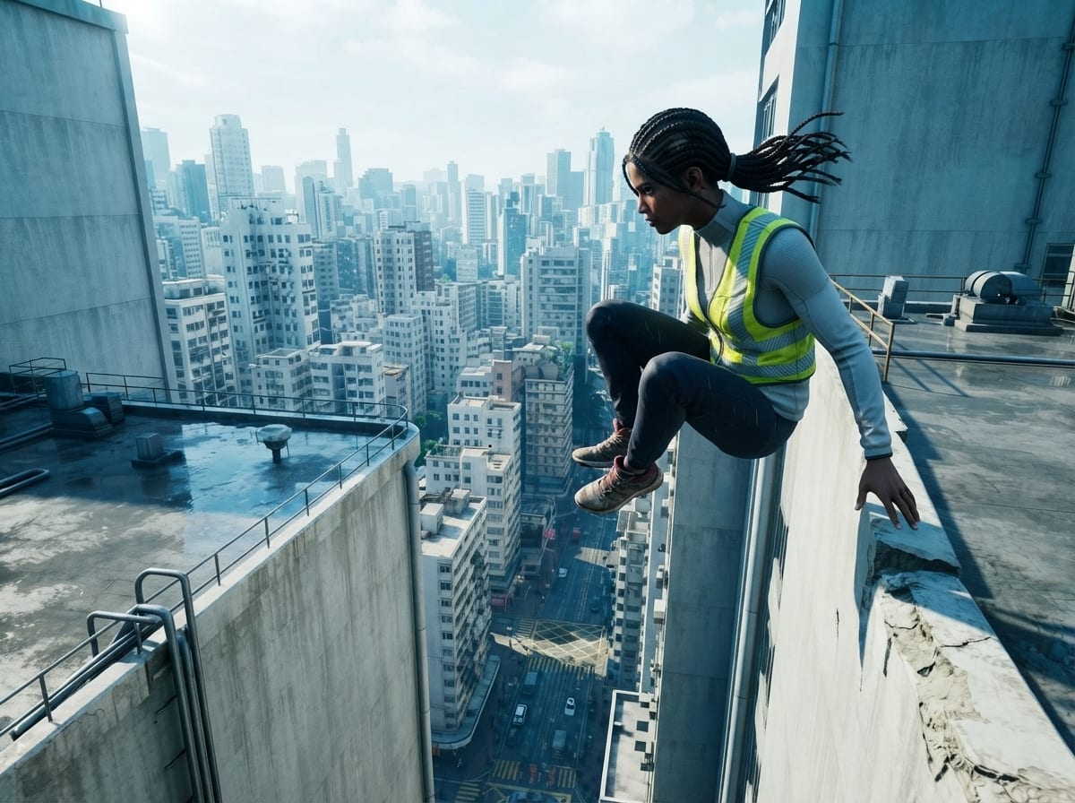 Braided traceuse, safety-yellow vest