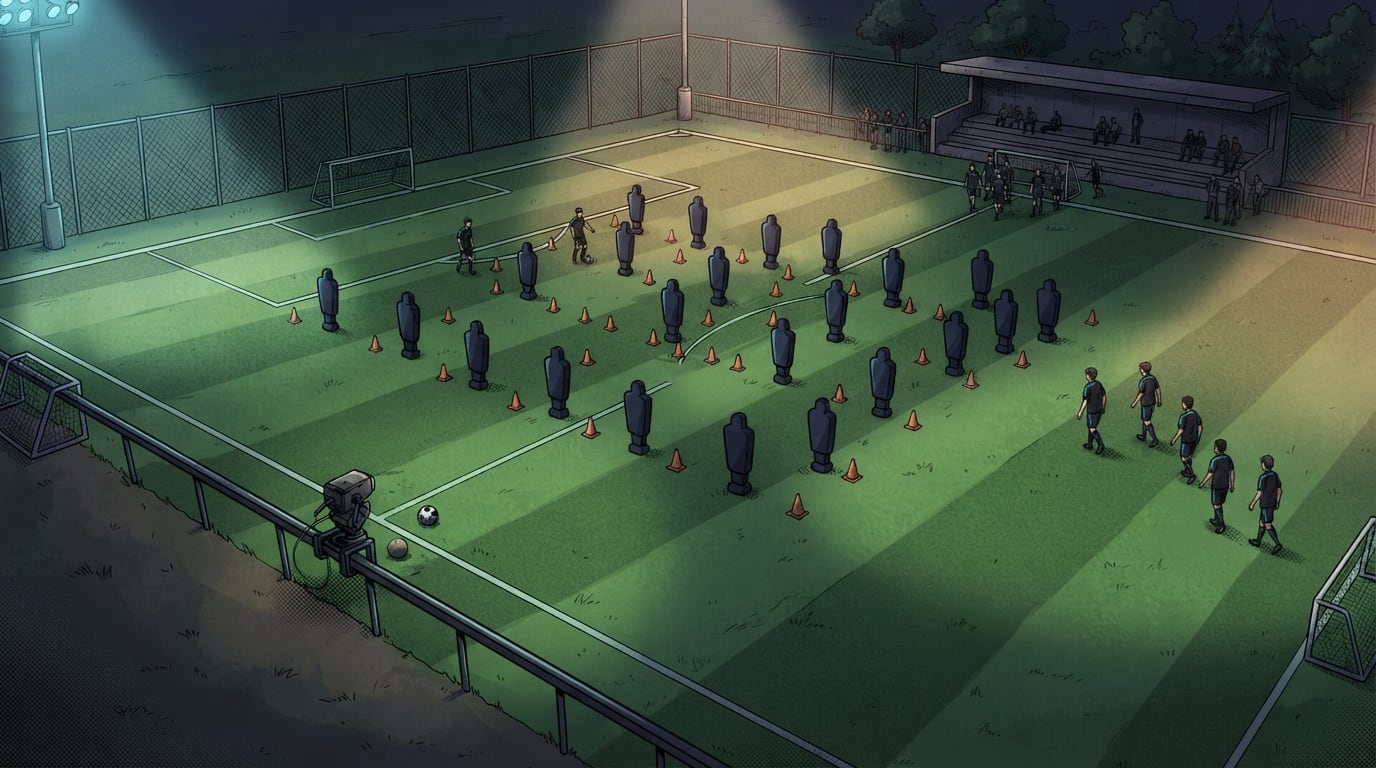 Floodlit academy pitch
