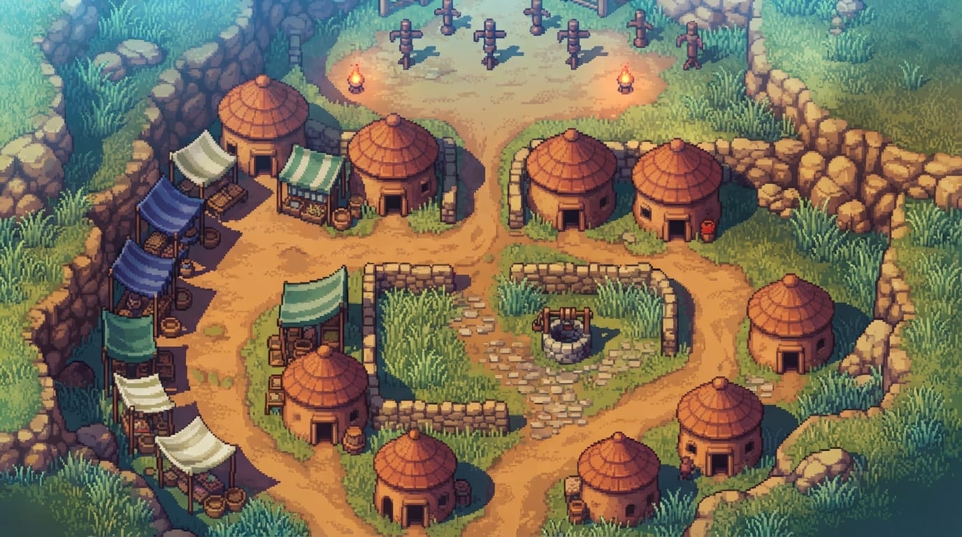 Village de terre cuite