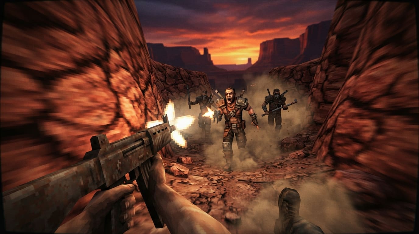 Sprint-gun through the canyon