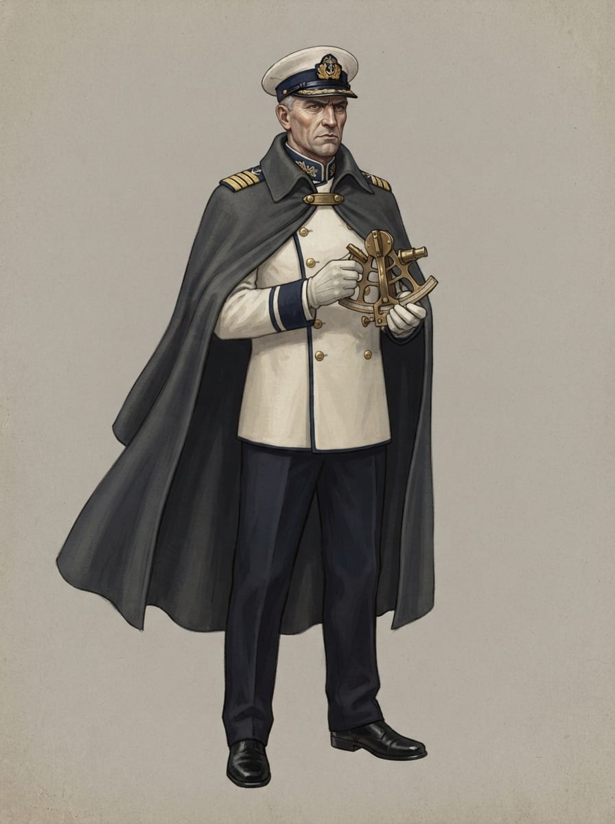 A white-capped fleet admiral