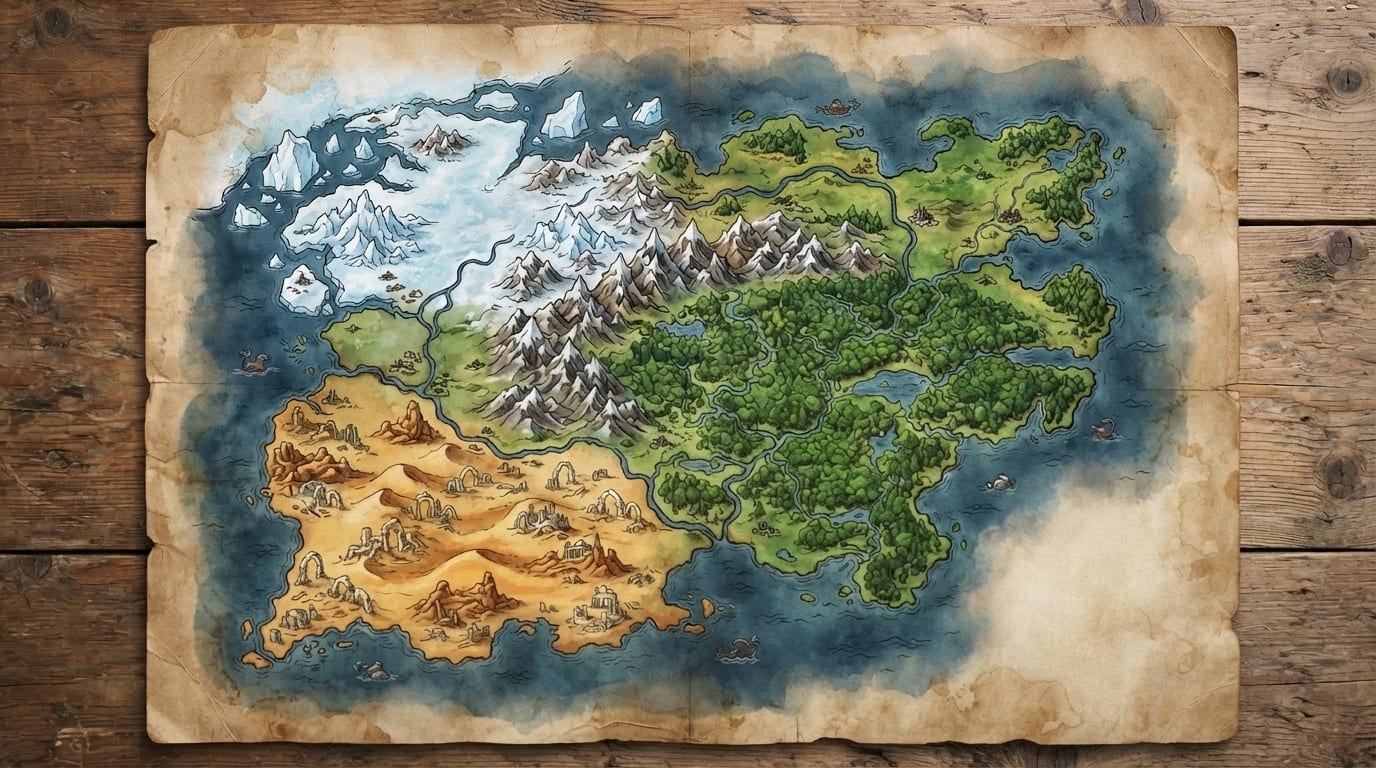 Mapa do Mundo — pergaminho final