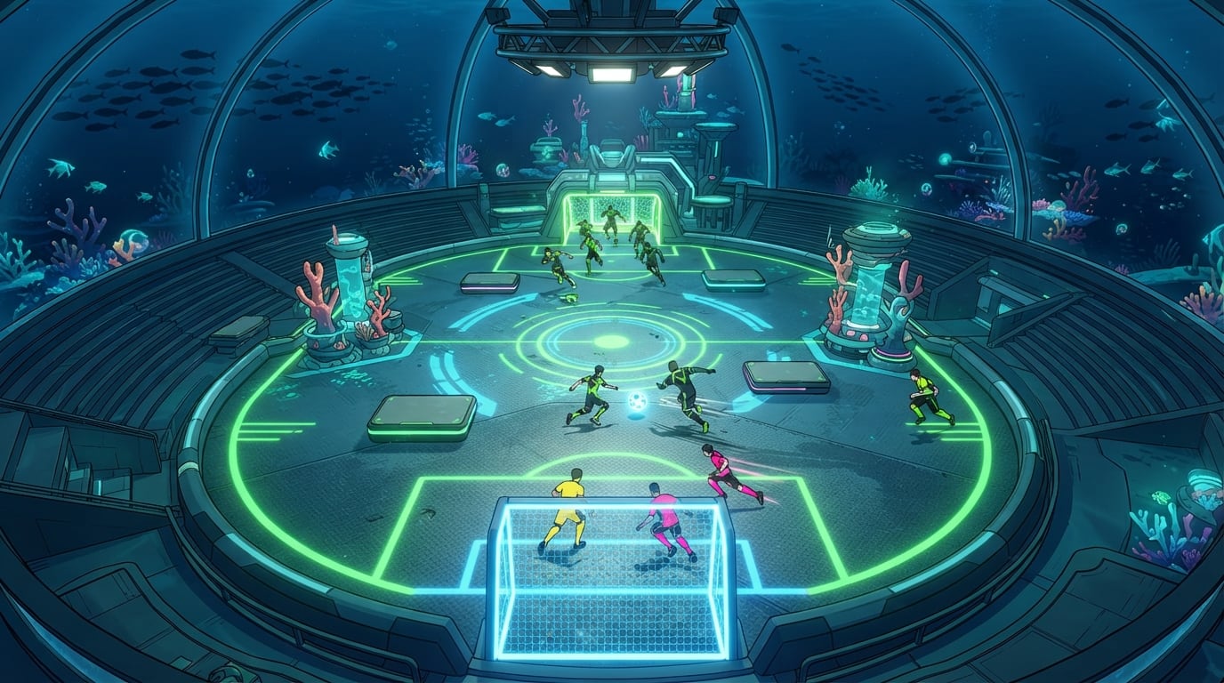 Arena neón sumergida
