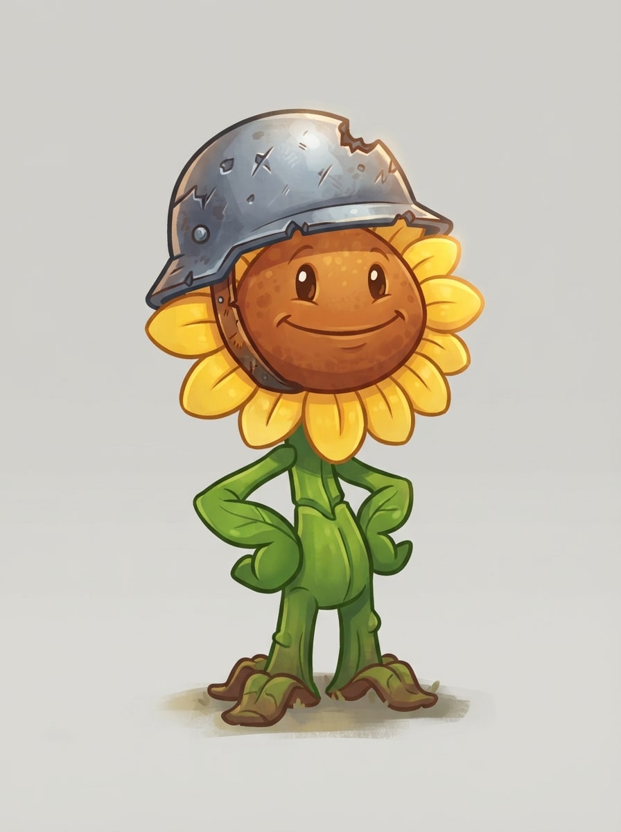 Girasol con casco