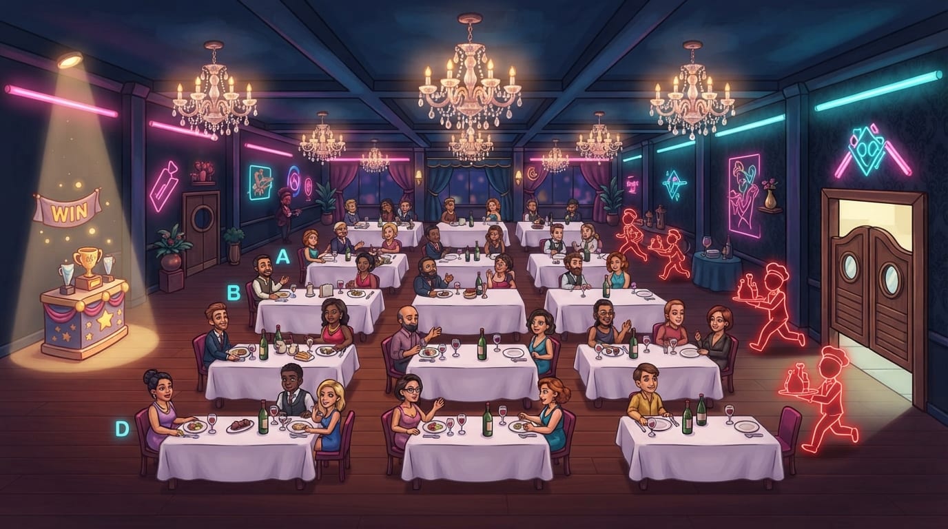 Un comedor gourmet de neón