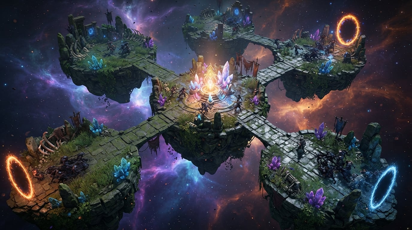 The Floating Nebula Islands