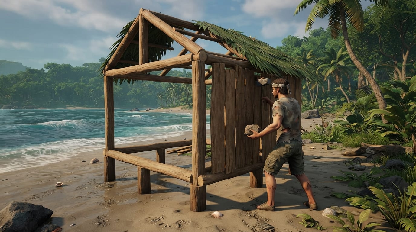 Construir abrigo na praia
