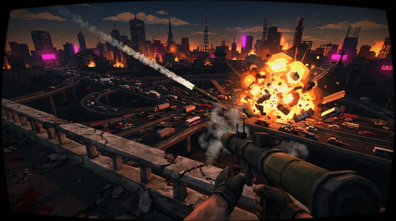 Rocket the interchange below