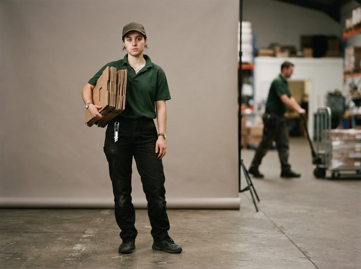 A night supermarket stocker