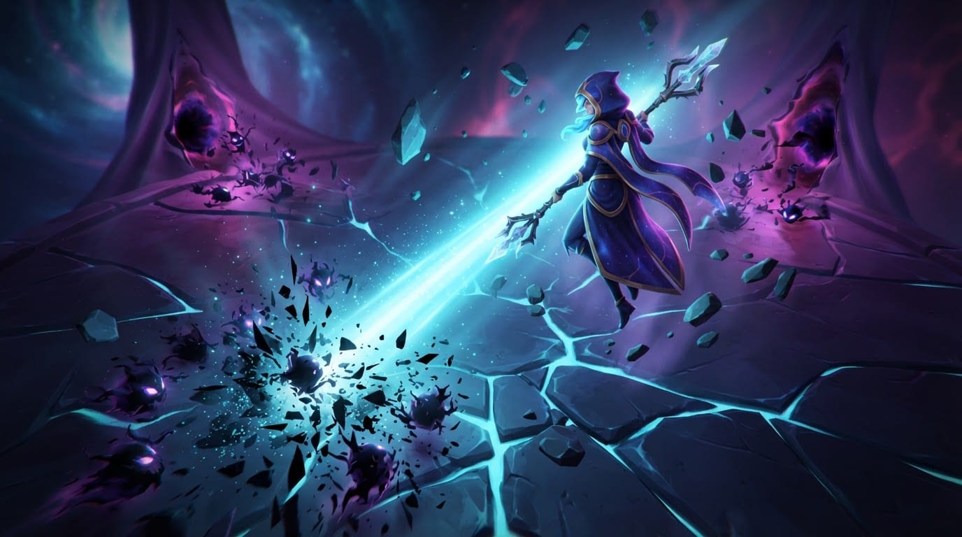 Blast void swarms in zero gravity