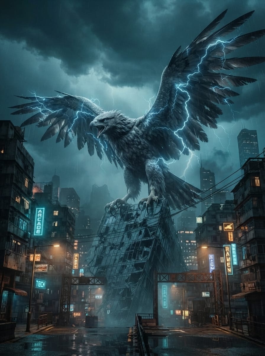 Winged storm raptor titan