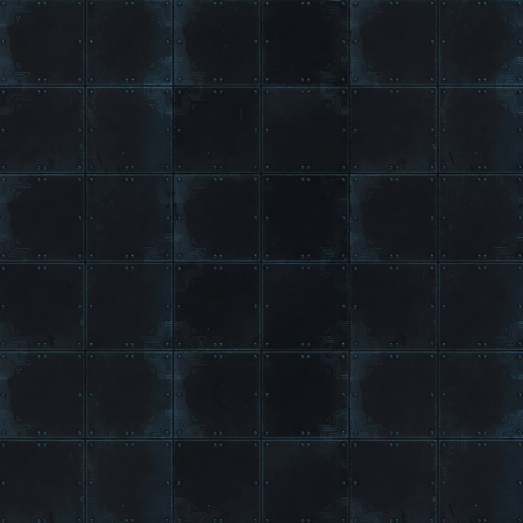 Dark Tech Floor Tileable