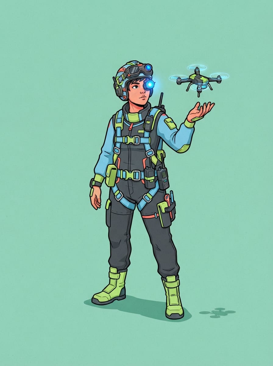 A drone-flying scout