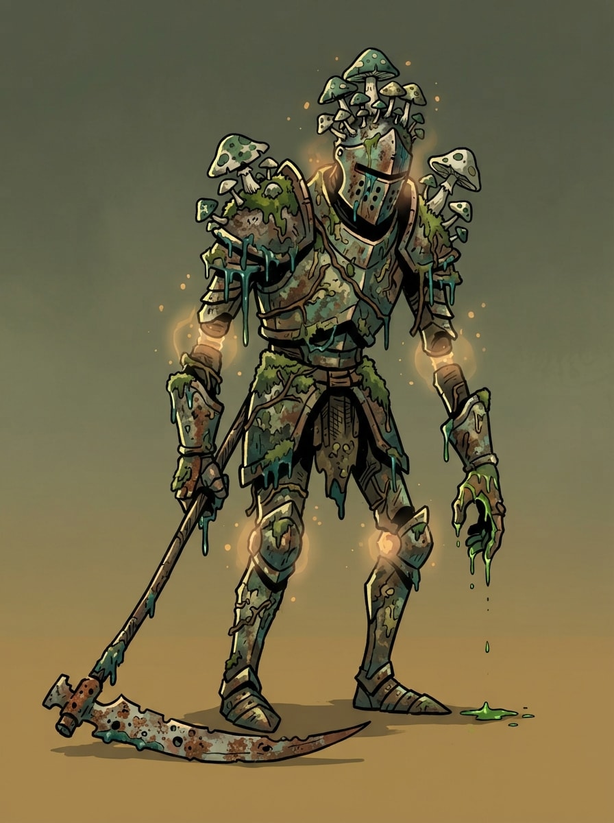 A bog-grown spore knight
