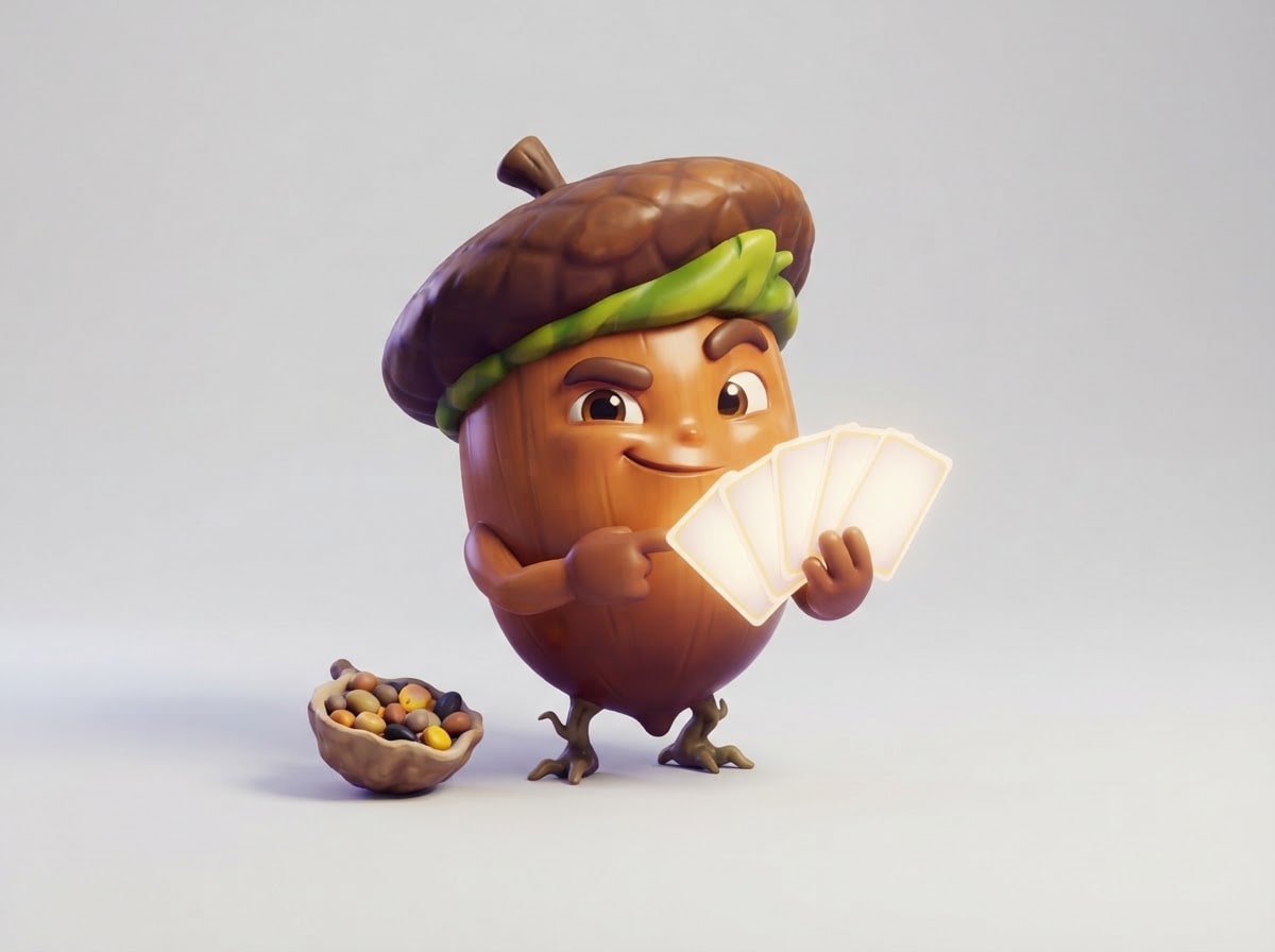 Acorn shell gambler