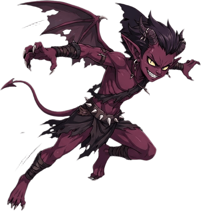 Image: 2D game sprite, anime style, side view, a small fa