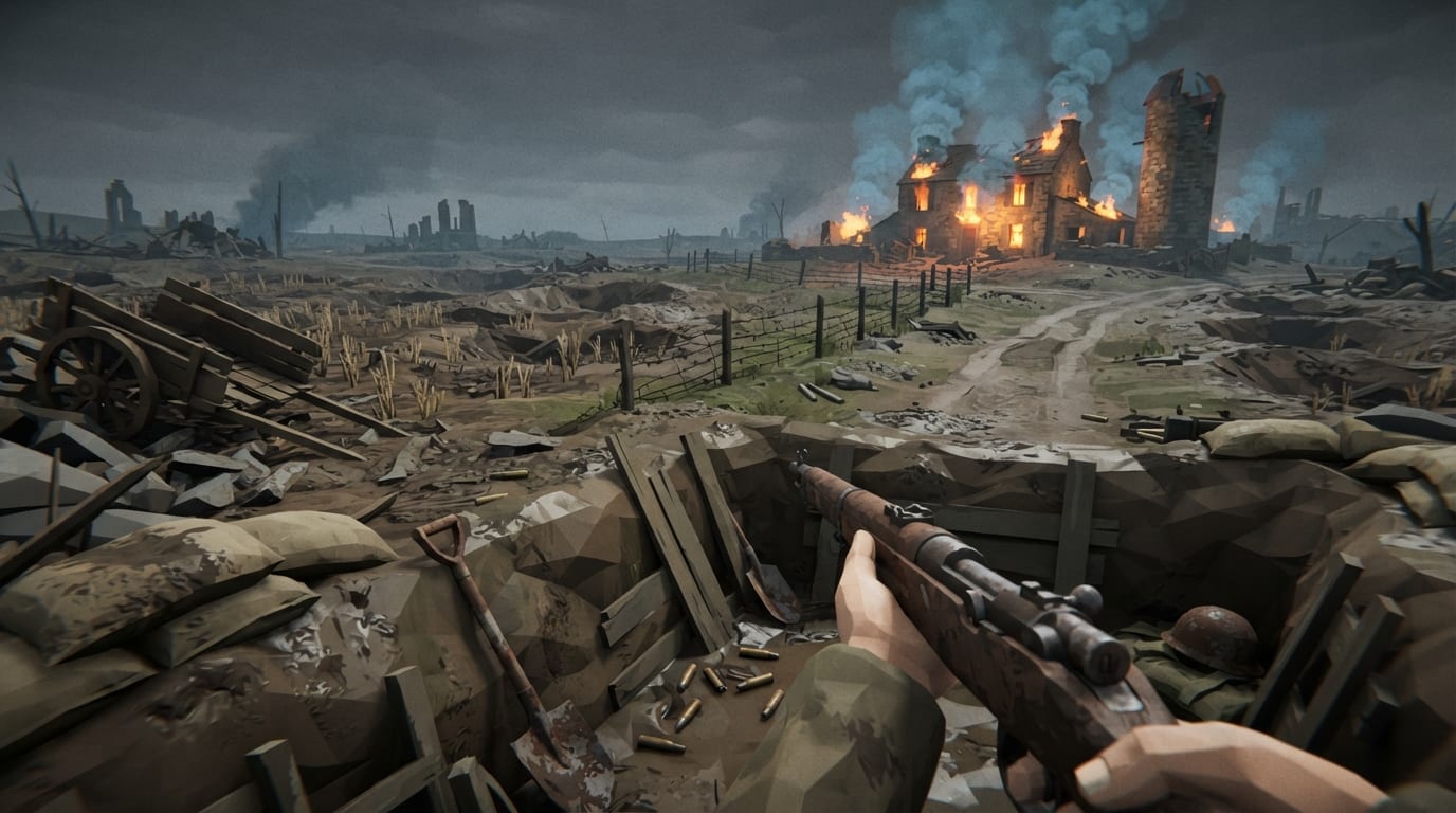 A shelled wheat field