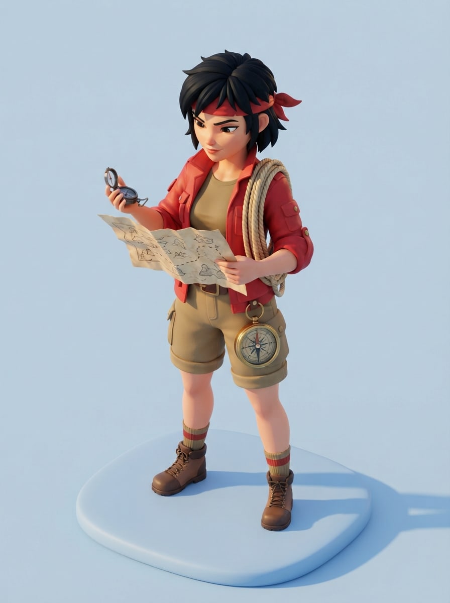 A young cliffside explorer