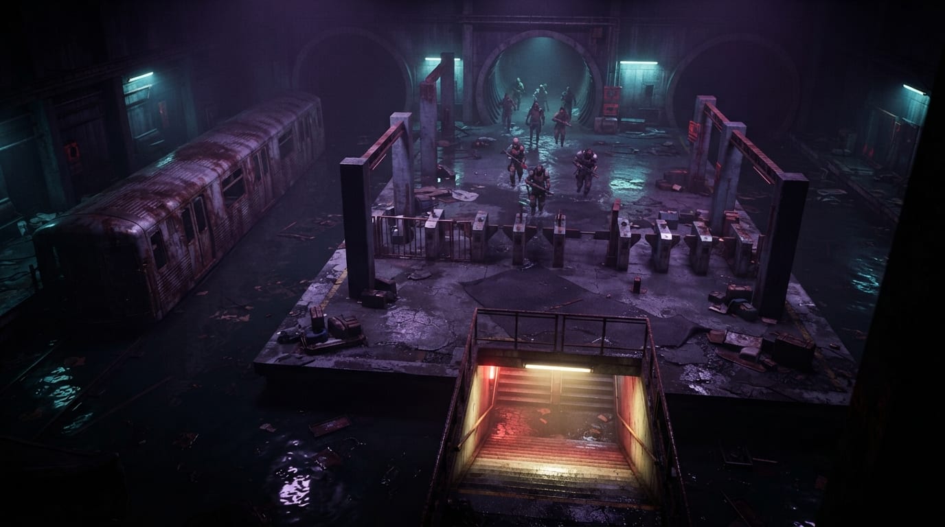 A drowned metro station