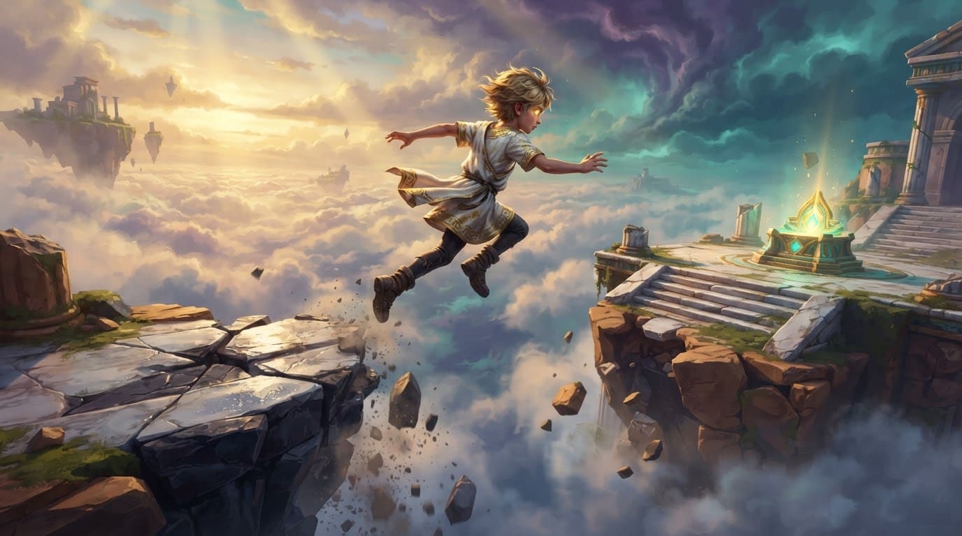 Leap between sky ruins