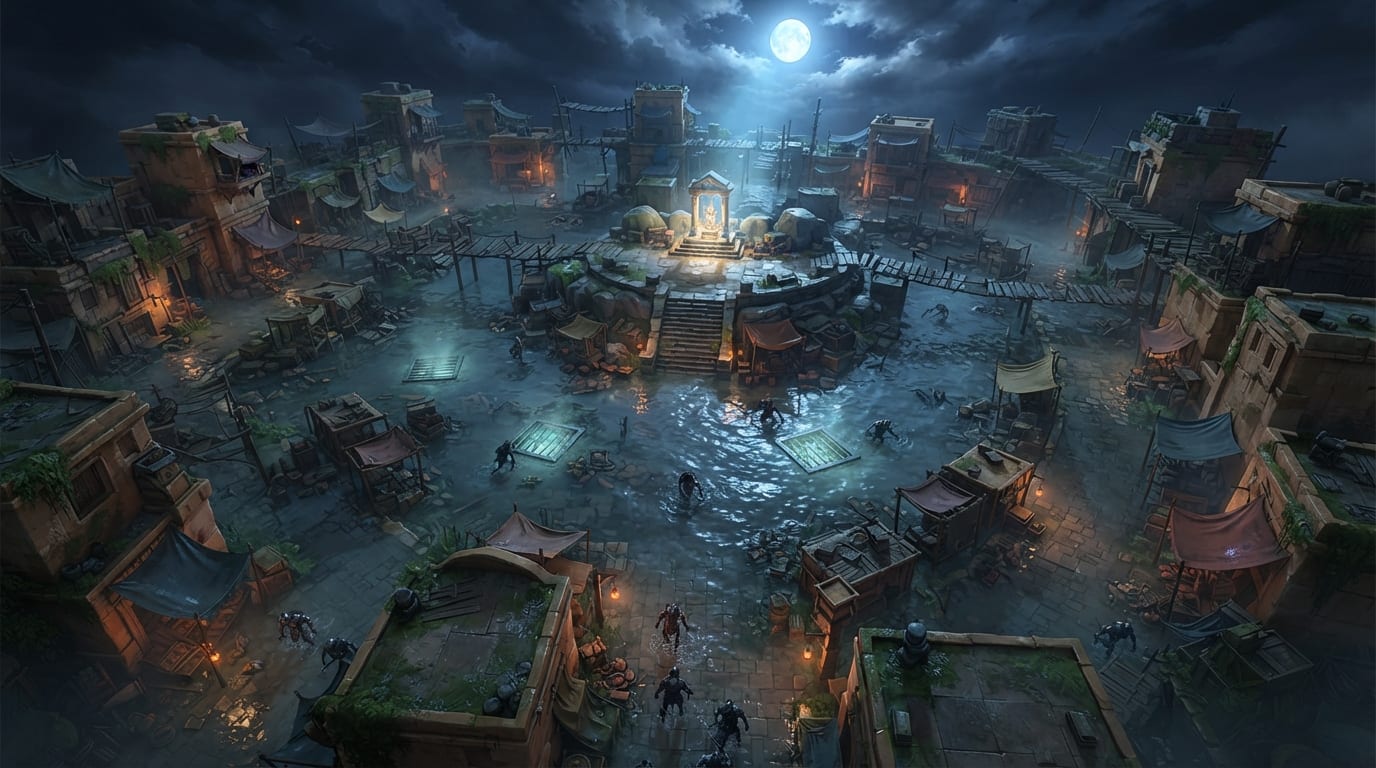 A flooded moon market