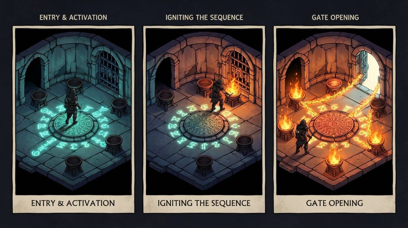 Chain the fire glyphs