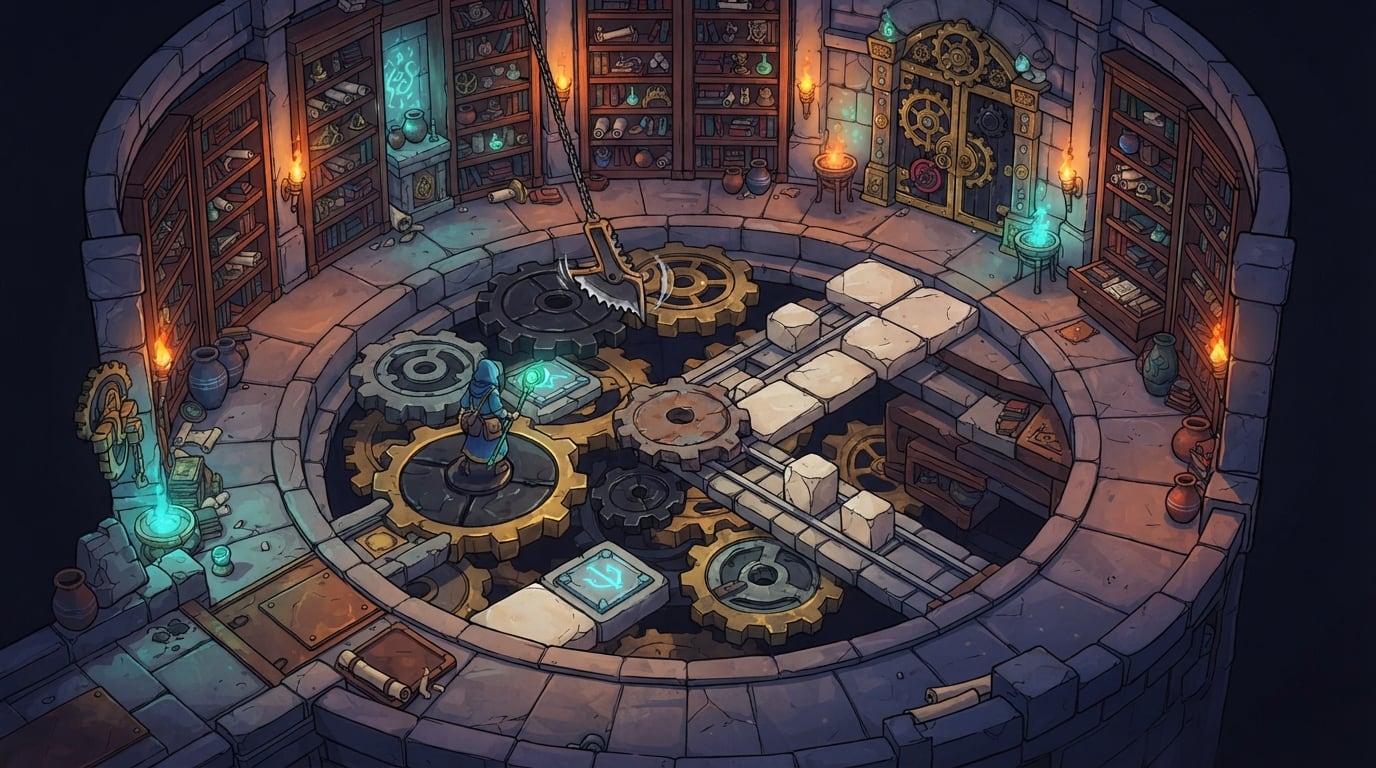 A collapsing clockwork library