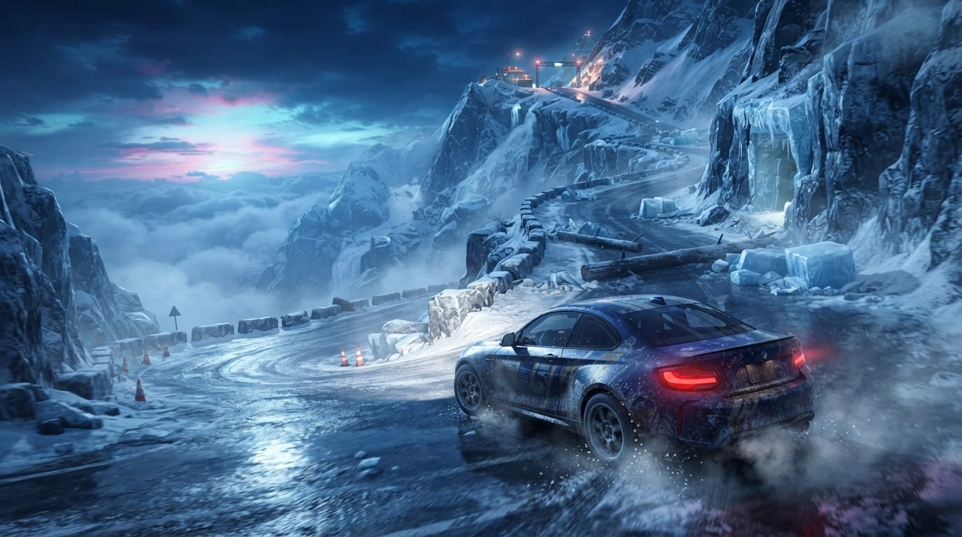 A Frozen Mountain Pass