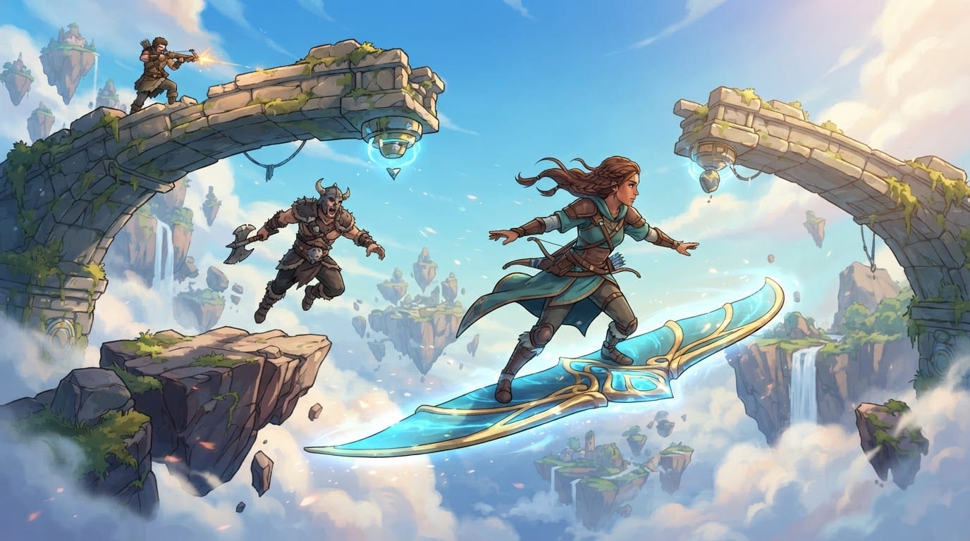 Glide across the broken skybridge