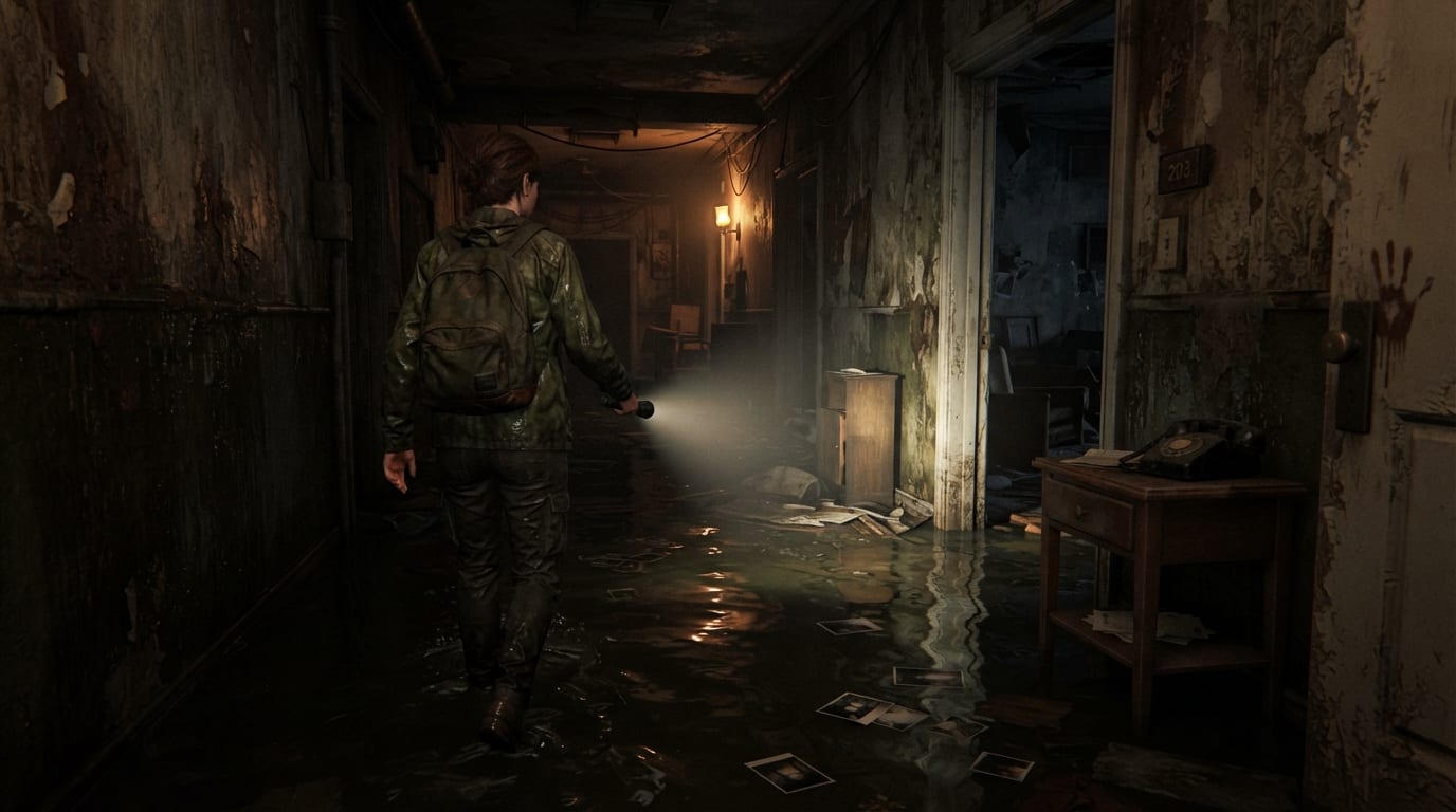 Search the flooded apartment