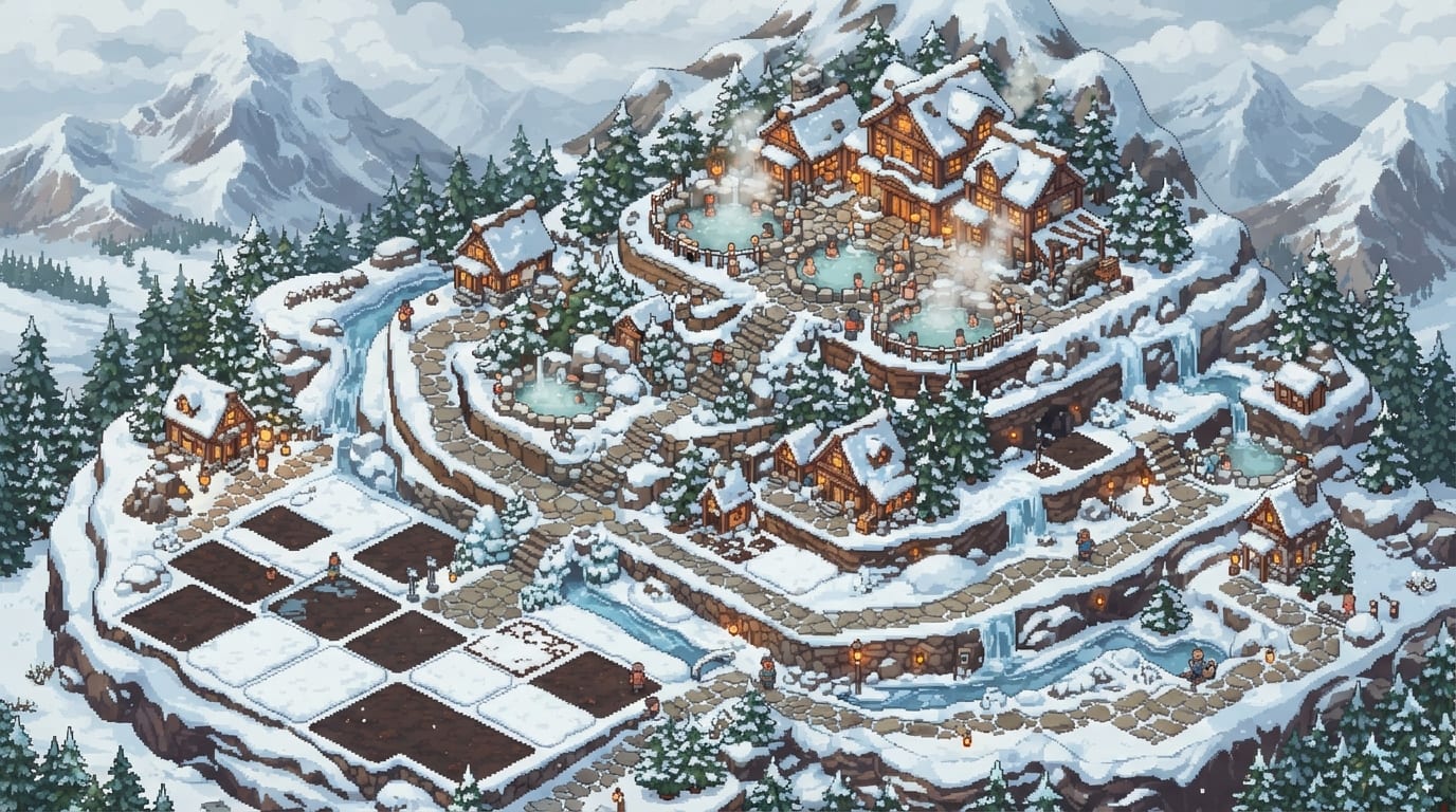 A Snowbound Hot-Spring Village