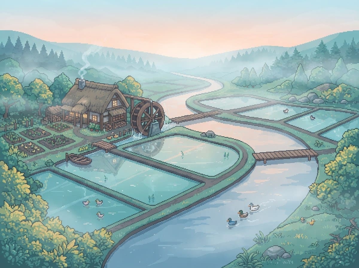 A Riverside Paddy Farm