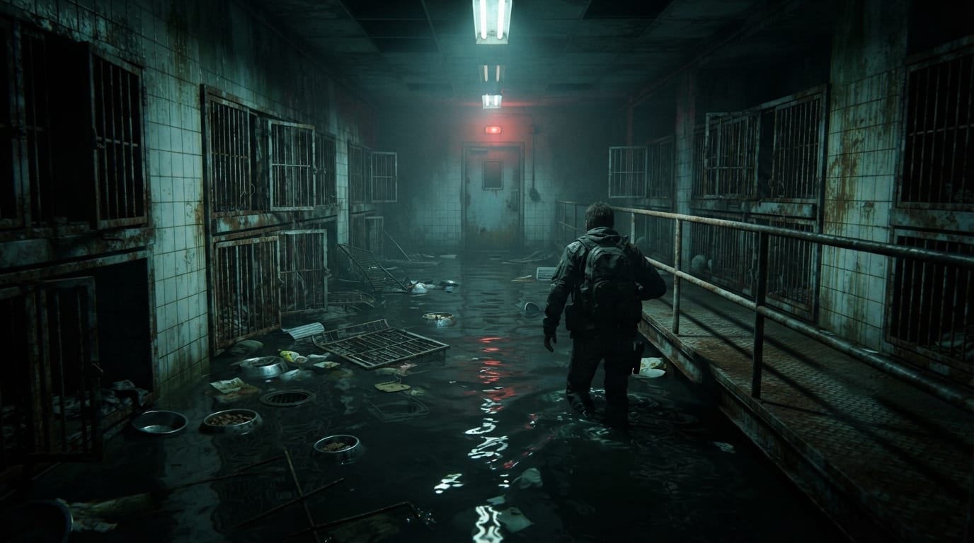 A flooded kennel ward