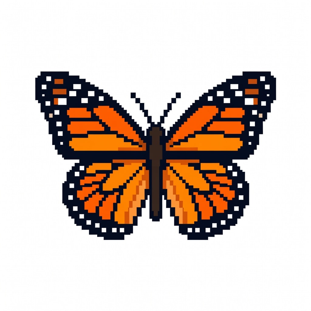 Butterfly Pixel Picture