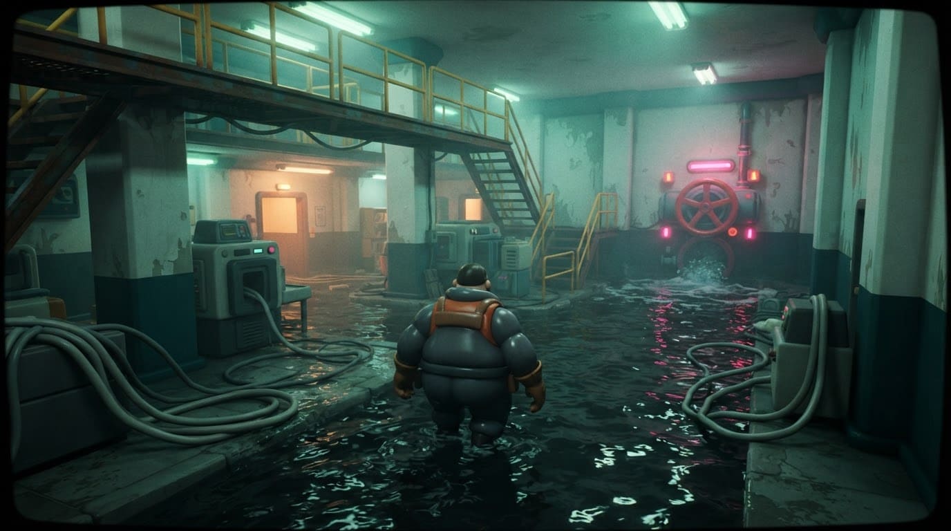 A flooded X-ray basement