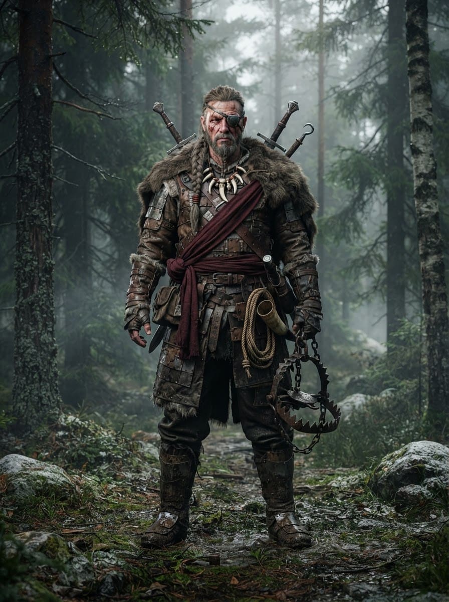 A scarred beast hunter